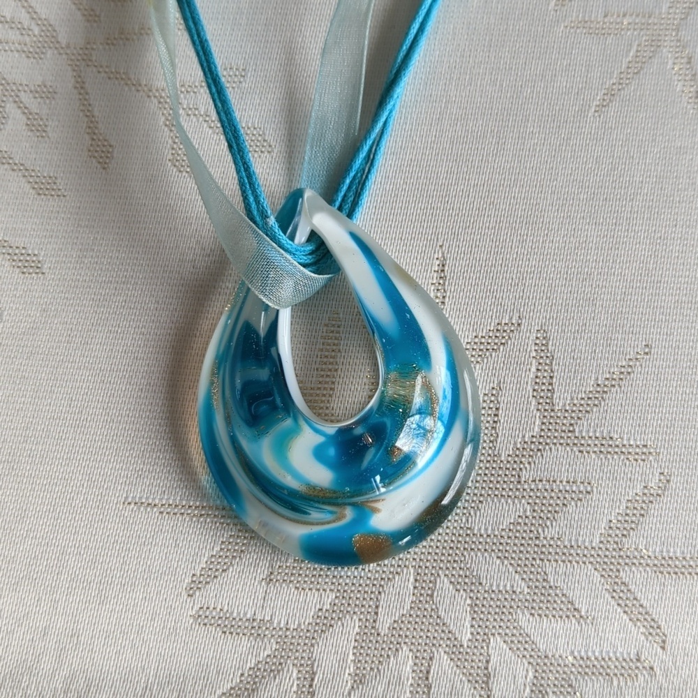 Glass Teardrop Necklace